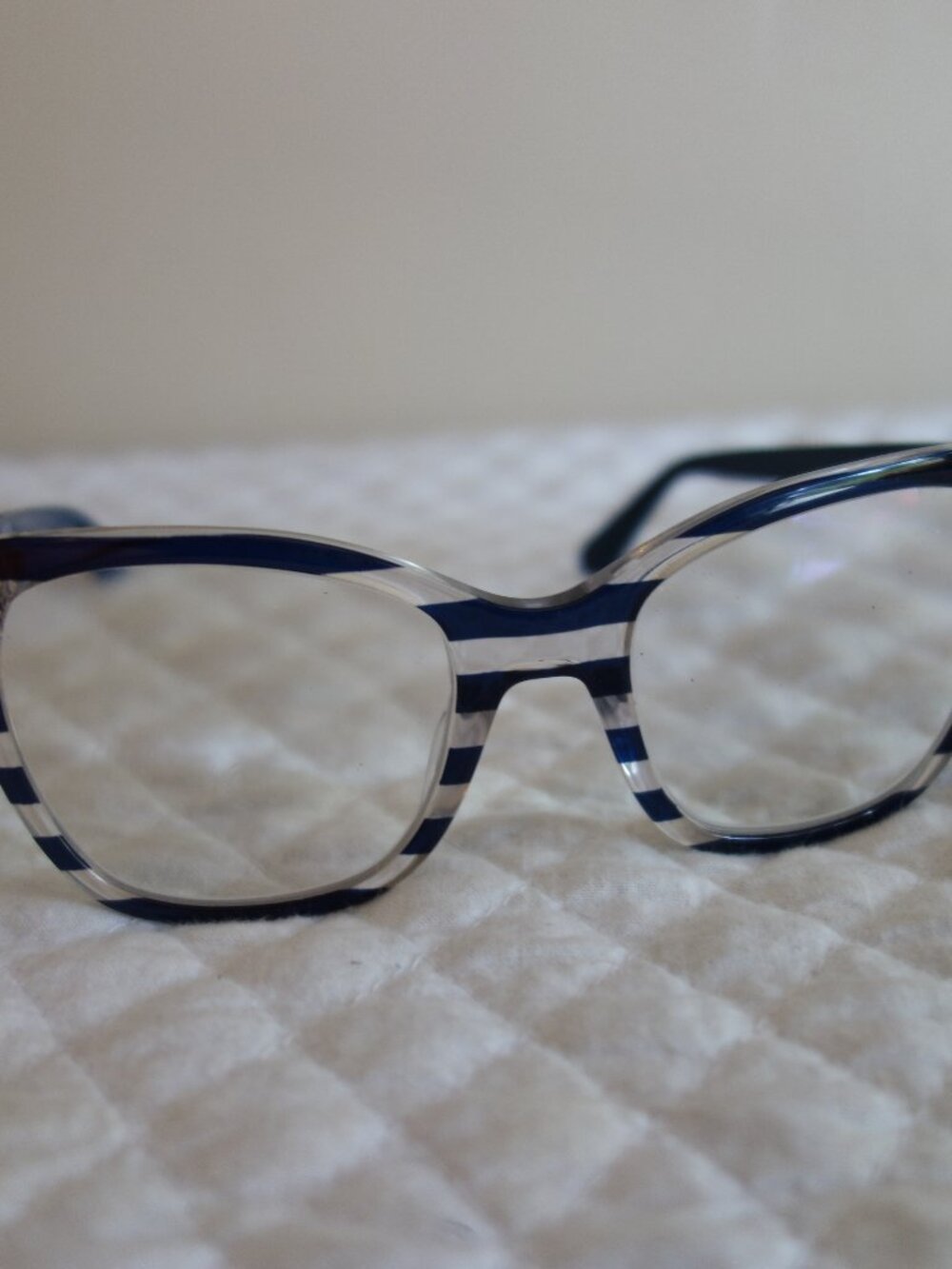KATE SPADE NEW YORK Navy Clear Stripe Prescription RX Glasses
